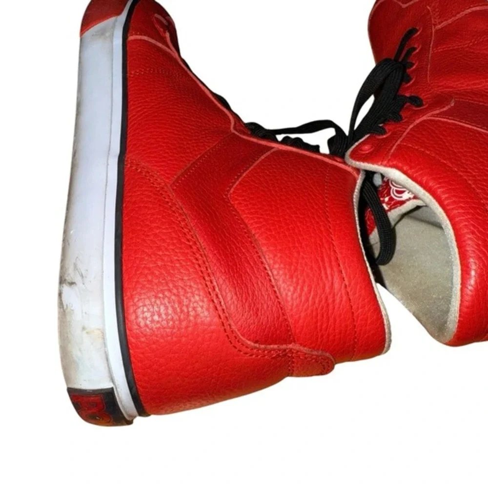 PONY‎ Red Leather Mid Top Sneakers MENS 13 Pre-Owned Shaun Neff Signature Shoes